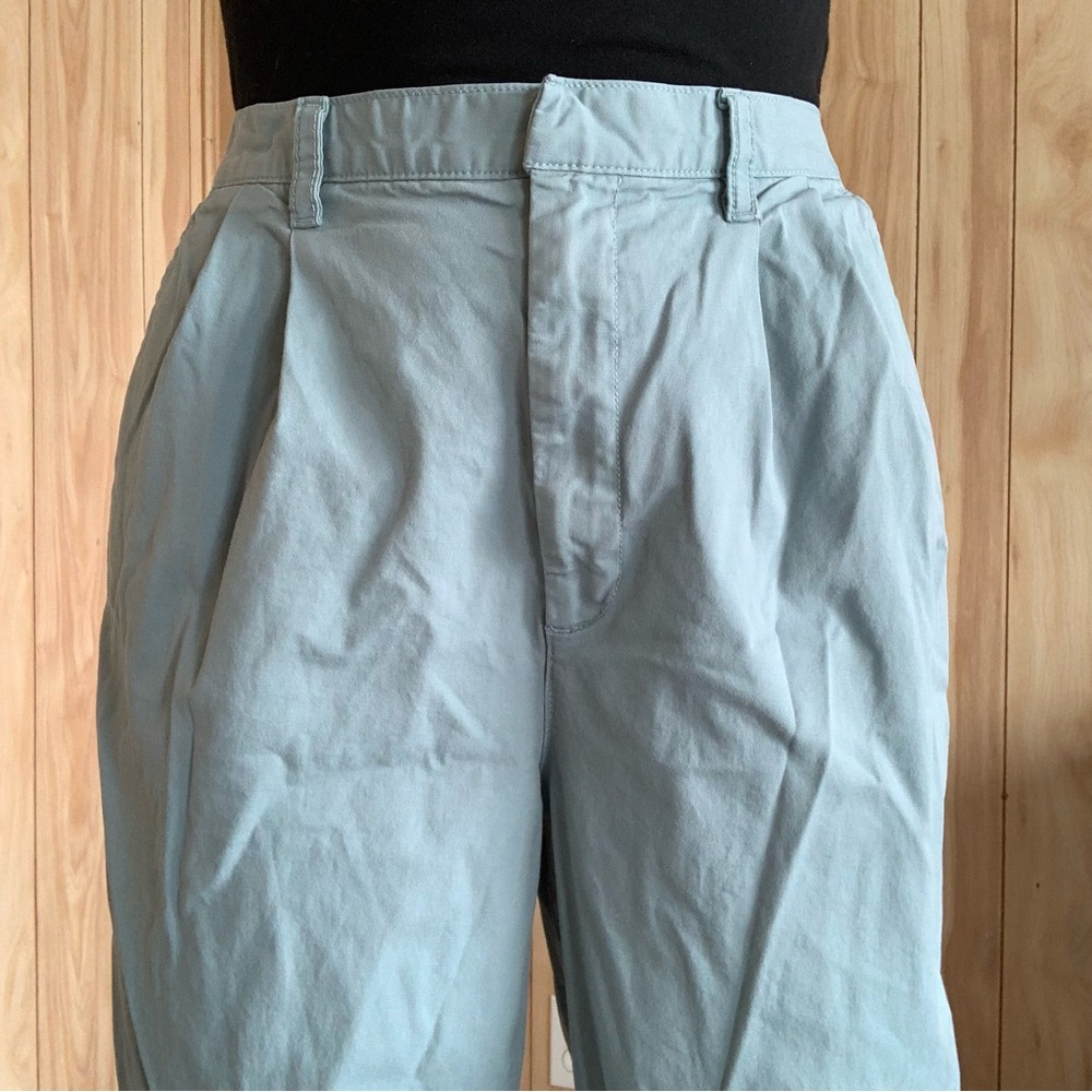 Gap TALL Mineral Blue High Rise Pleated Khakis - Picture 3 of 14
